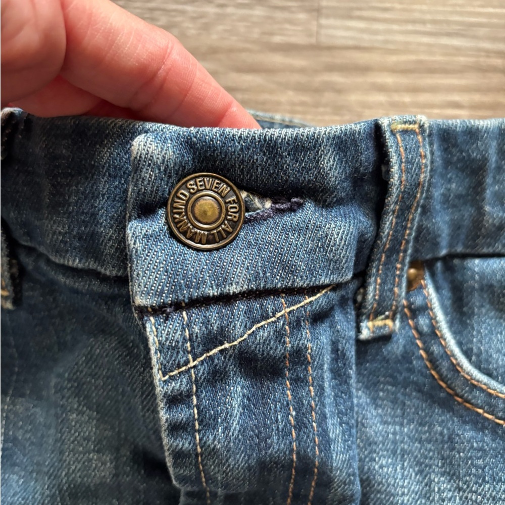 7 For All Mankind Denim Mini Skirt - Picture 5 of 8